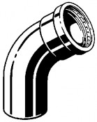 Profipress XL Curva a 45° MF, con SC-Contur, di rame, modello 2426.1XL Profipress XL Curva a 45° MF, con SC-Contur, di rame, modello 2426.1XL